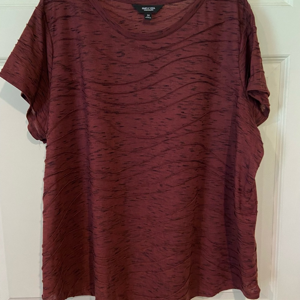 Simply Vera - Vera Wang Short Sleeve Space-Dyed Tee